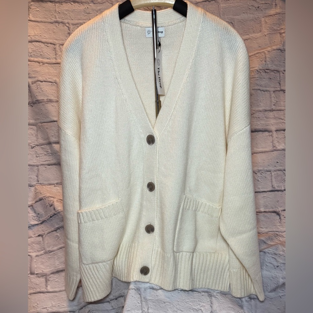 Elegant Cream Button-Up Cardigan (0341)